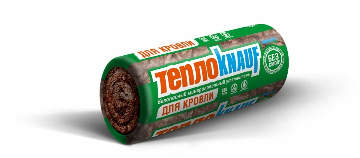 Минеральная вата ТеплоKnauf ДЛЯ КРОВЛИ TR 037 5500х1220х150 мм (1,007 м3/упак; 6,71 м2/упак), упак