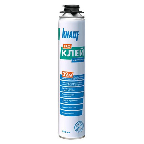 Клей-пена KNAUF монтажная, 850 мл, шт